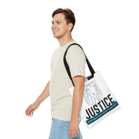 White Justice Lion | Lifestyle | Tote Bag