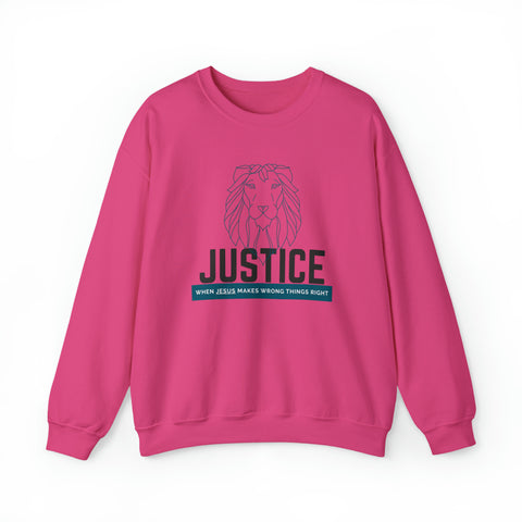 Justice Lion | Christian | Adult Crewneck Sweatshirt