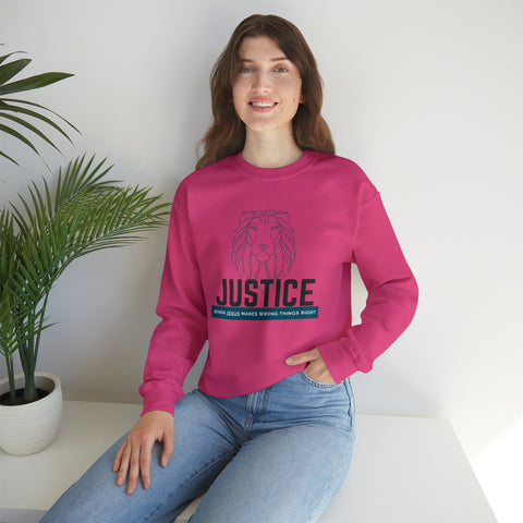 Justice Lion | Christian | Adult Crewneck Sweatshirt