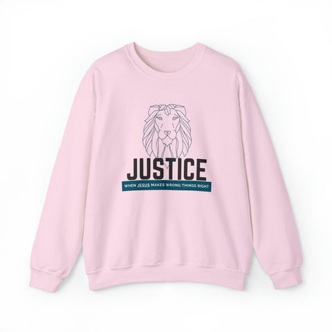 Justice Lion | Christian | Adult Crewneck Sweatshirt