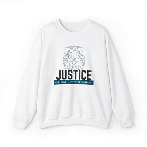 Justice Lion | Christian | Adult Crewneck Sweatshirt