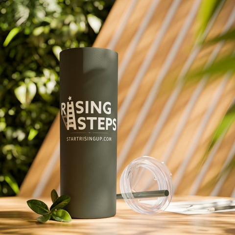 Rising Steps | startrisingup.com | Skinny Tumbler with Straw, 20oz