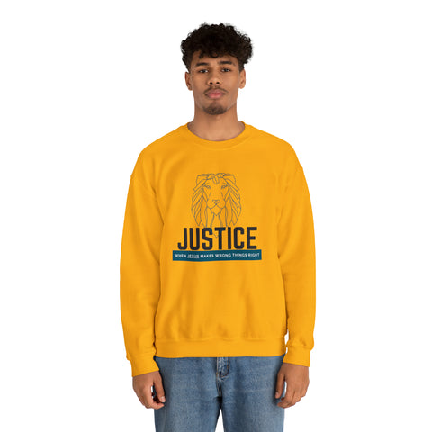 Justice Lion | Christian | Adult Crewneck Sweatshirt