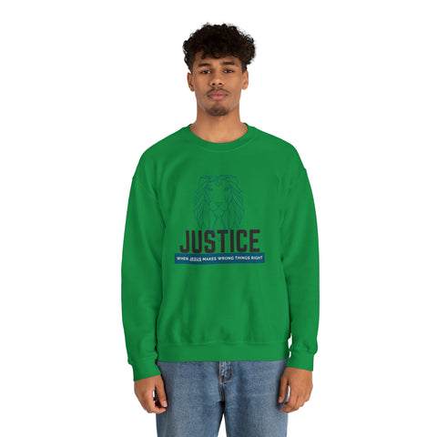Justice Lion | Christian | Adult Crewneck Sweatshirt