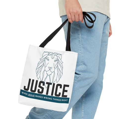 White Justice Lion | Lifestyle | Tote Bag
