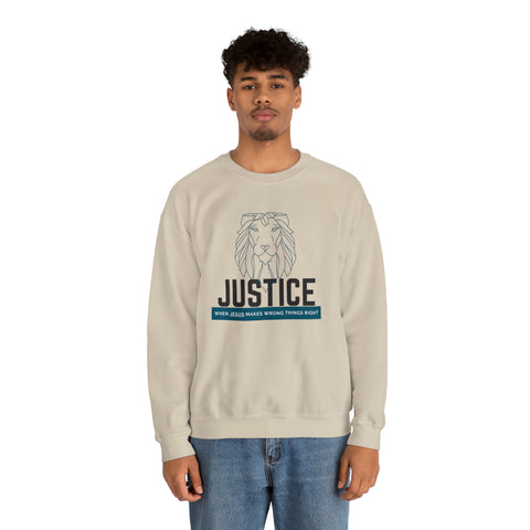 Justice Lion | Christian | Adult Crewneck Sweatshirt