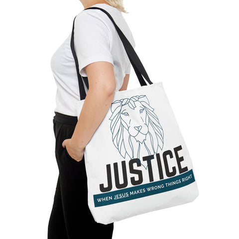 White Justice Lion | Lifestyle | Tote Bag