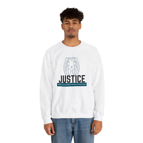 Justice Lion | Christian | Adult Crewneck Sweatshirt