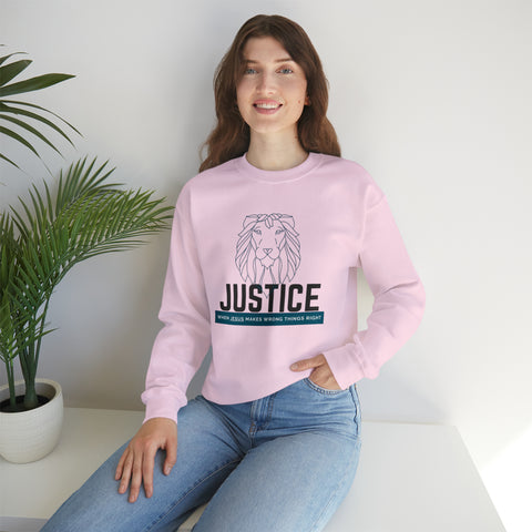 Justice Lion | Christian | Adult Crewneck Sweatshirt