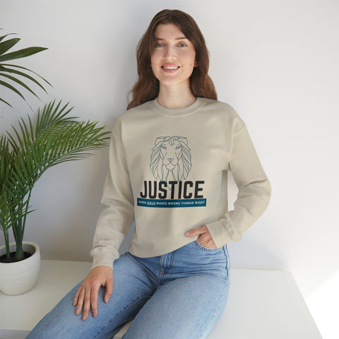 Justice Lion | Christian | Adult Crewneck Sweatshirt