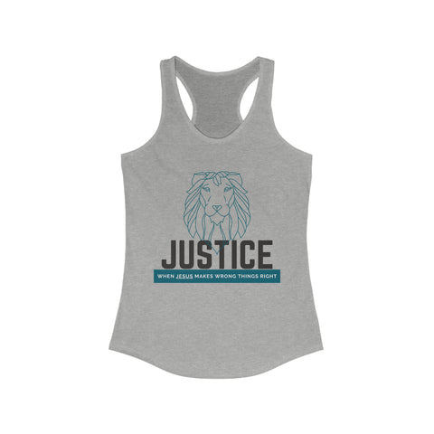 Justice Lion | Christian | Women's Ideal Racerback Tank