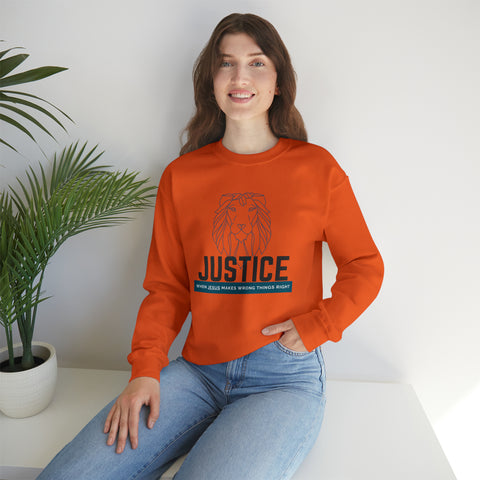 Justice Lion | Christian | Adult Crewneck Sweatshirt
