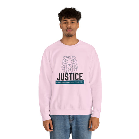 Justice Lion | Christian | Adult Crewneck Sweatshirt