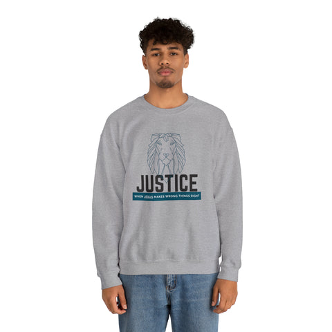 Justice Lion | Christian | Adult Crewneck Sweatshirt