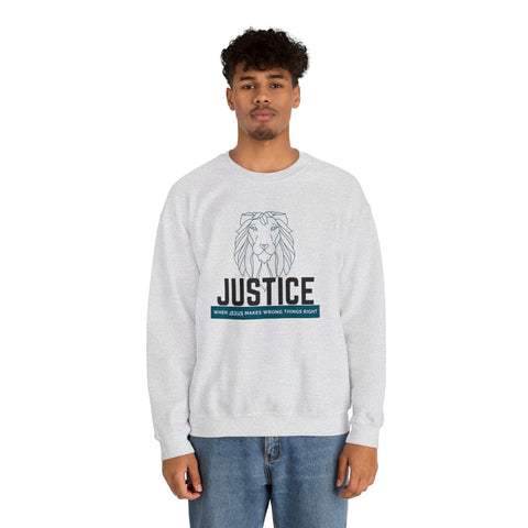 Justice Lion | Christian | Adult Crewneck Sweatshirt