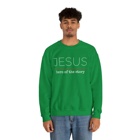 Jesus Hero | Christian | Adult Crewneck Sweatshirt