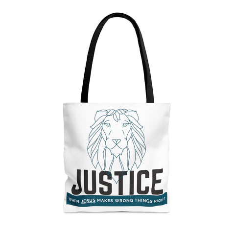 White Justice Lion | Lifestyle | Tote Bag