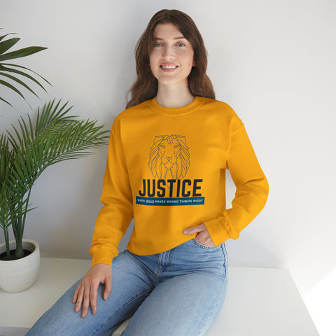 Justice Lion | Christian | Adult Crewneck Sweatshirt
