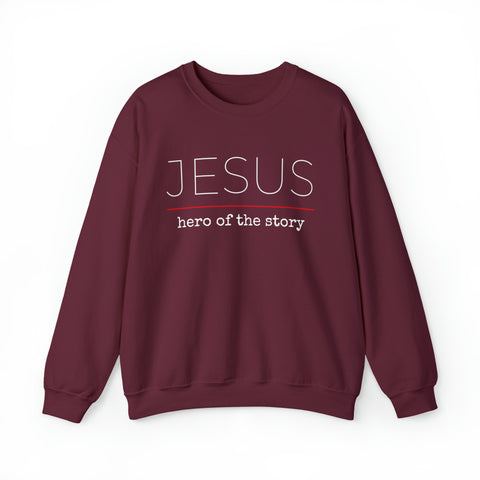 Jesus Hero | Christian | Adult Crewneck Sweatshirt