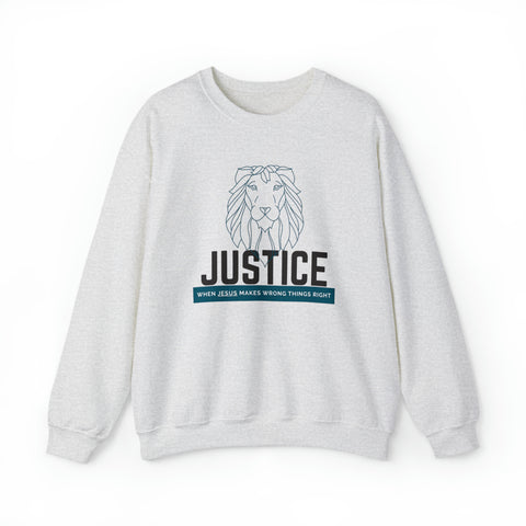 Justice Lion | Christian | Adult Crewneck Sweatshirt
