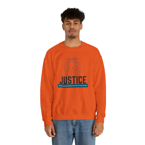 Justice Lion | Christian | Adult Crewneck Sweatshirt