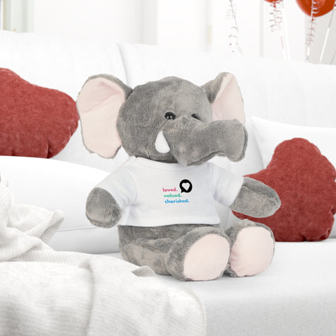 Loved. Valued. Cherished. | Inspirational | Kids Plush Toy with T-Shirt