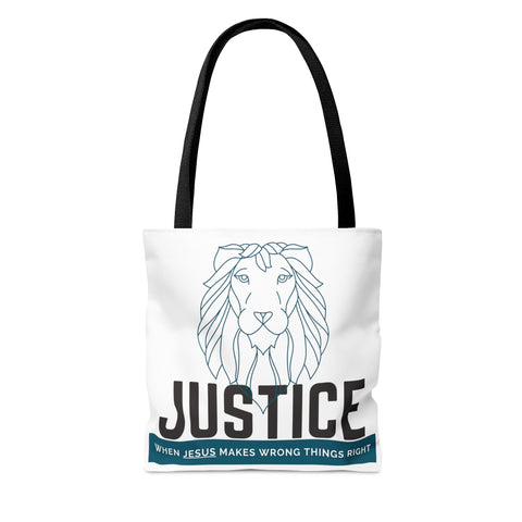 White Justice Lion | Lifestyle | Tote Bag