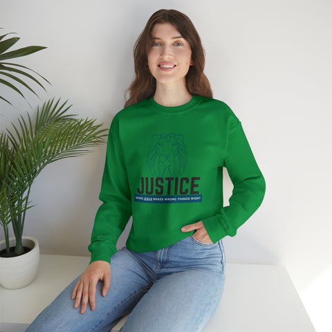 Justice Lion | Christian | Adult Crewneck Sweatshirt