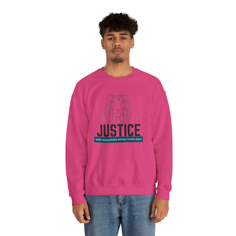 Justice Lion | Christian | Adult Crewneck Sweatshirt