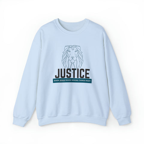 Justice Lion | Christian | Adult Crewneck Sweatshirt