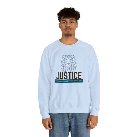 Justice Lion | Christian | Adult Crewneck Sweatshirt