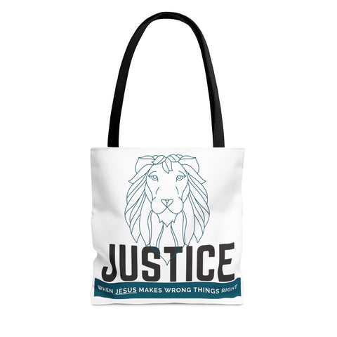 White Justice Lion | Lifestyle | Tote Bag