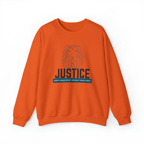 Justice Lion | Christian | Adult Crewneck Sweatshirt