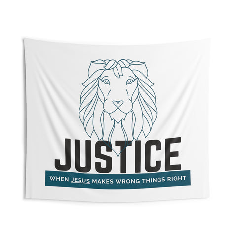 White Justice Lion | Christian | Indoor Wall Tapestries