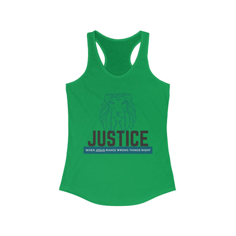 Justice Lion | Christian | Women's Ideal Racerback Tank