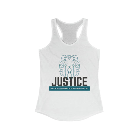 Justice Lion | Christian | Women's Ideal Racerback Tank