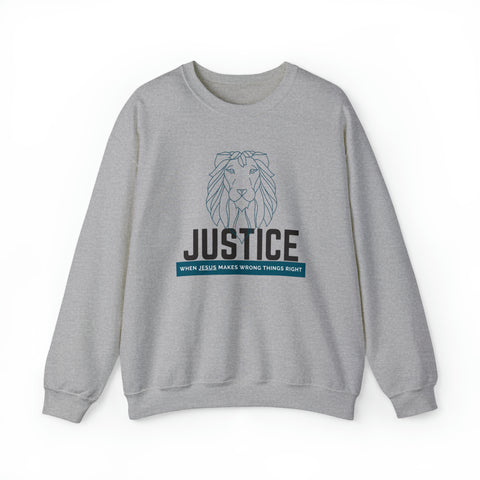 Justice Lion | Christian | Adult Crewneck Sweatshirt