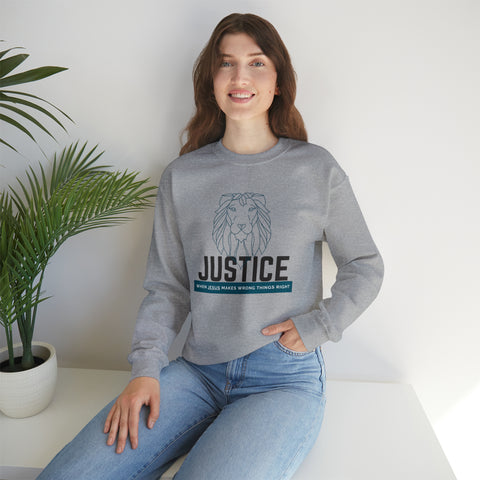 Justice Lion | Christian | Adult Crewneck Sweatshirt
