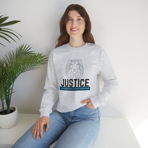 Justice Lion | Christian | Adult Crewneck Sweatshirt