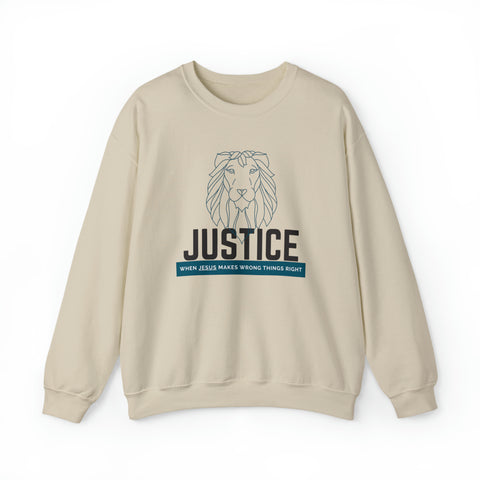 Justice Lion | Christian | Adult Crewneck Sweatshirt