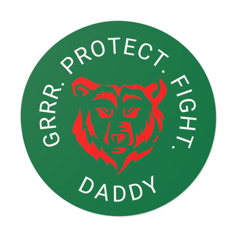 Daddy Bear | Lifestyle | Round Vinyl Sticker