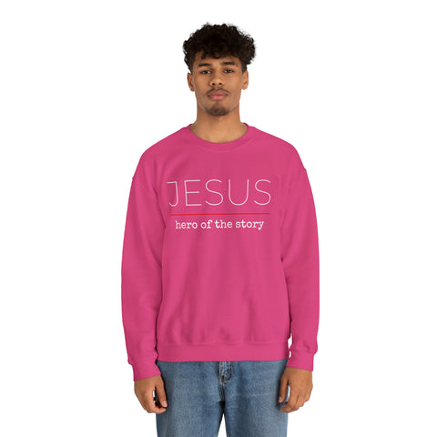 Jesus Hero | Christian | Adult Crewneck Sweatshirt