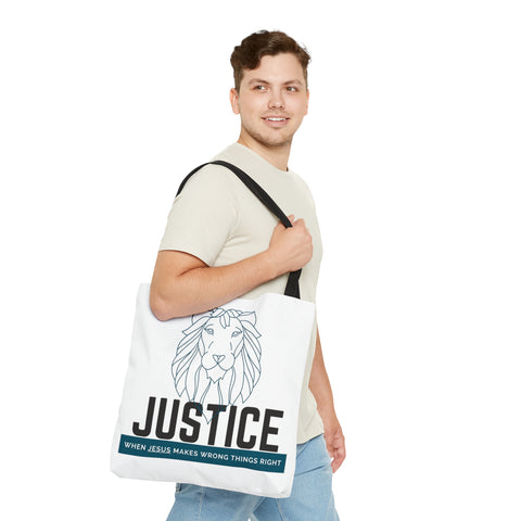 White Justice Lion | Lifestyle | Tote Bag