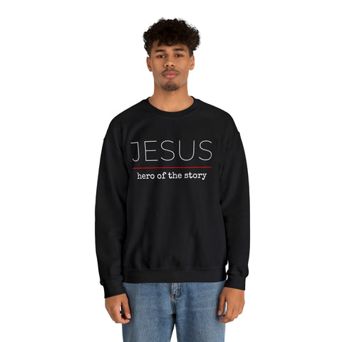 Jesus Hero | Christian | Adult Crewneck Sweatshirt