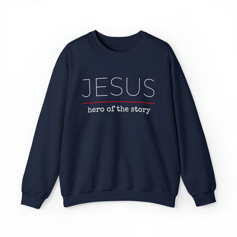 Jesus Hero | Christian | Adult Crewneck Sweatshirt