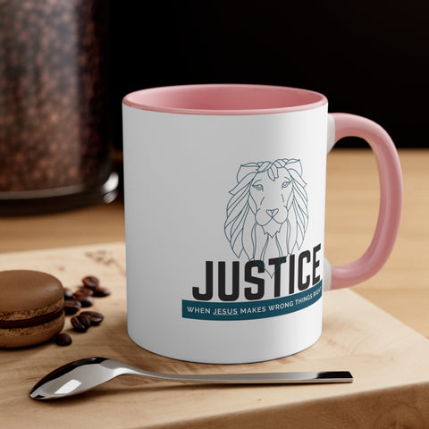 White Justice Lion | Christian | Coffee Mug, 11oz