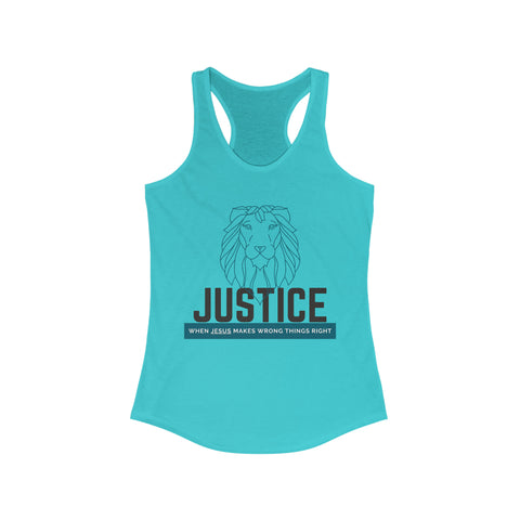 Justice Lion | Christian | Women's Ideal Racerback Tank