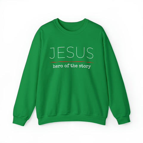 Jesus Hero | Christian | Adult Crewneck Sweatshirt