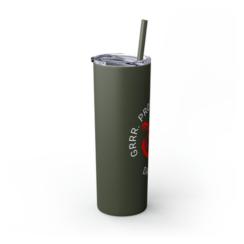 Daddy Bear | Lifestyle | Skinny Tumbler with Straw, 20oz