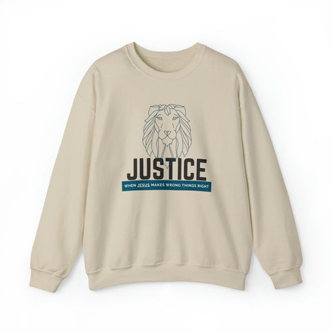 Justice Lion | Christian | Adult Crewneck Sweatshirt